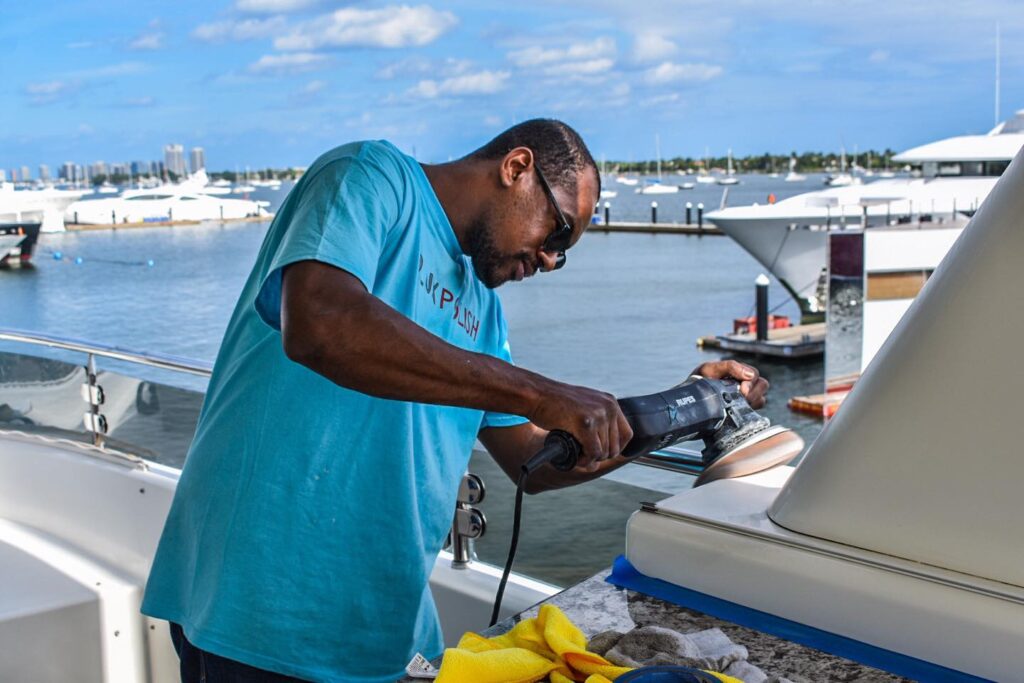 Yacht ceramic coating - yacht polishing in Fort Lauderdale
